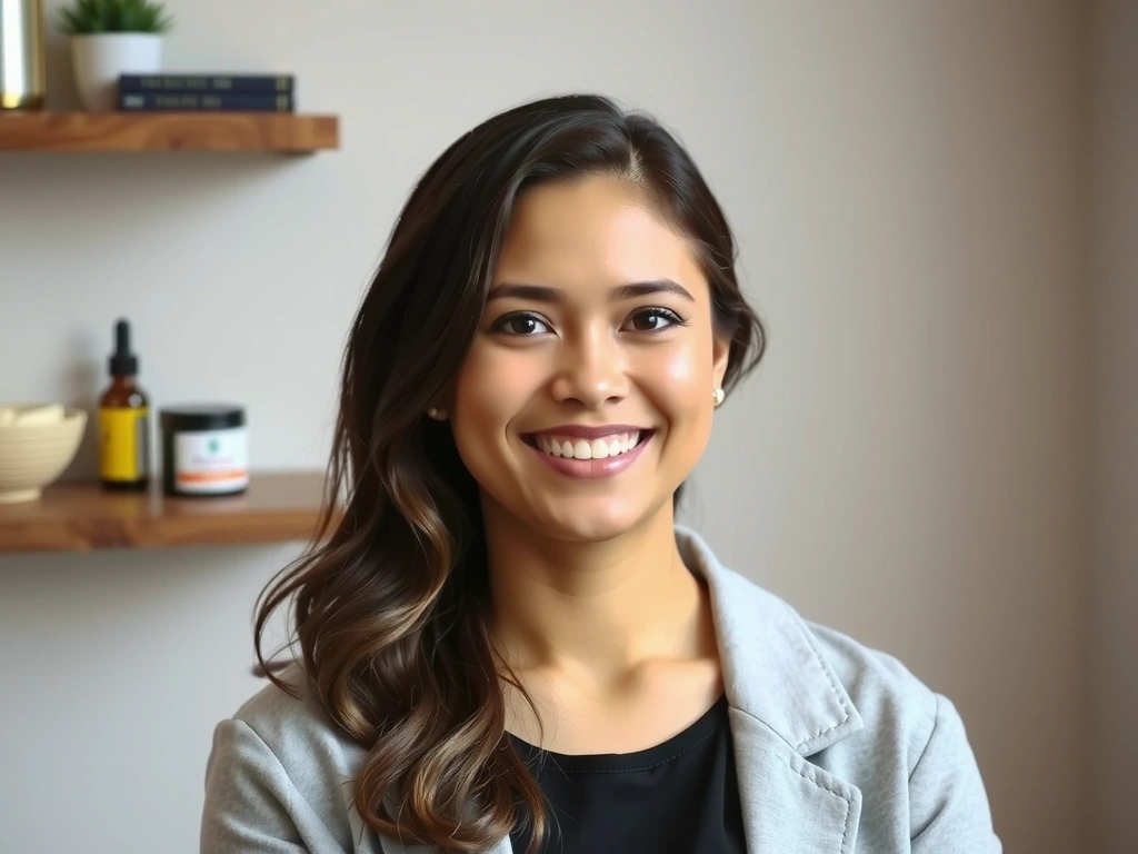 Professional portrait of a warm, engaging woman, representing a customer relations specialist or community manager.